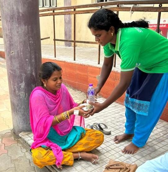Free Food Distribution at Synthika Trust