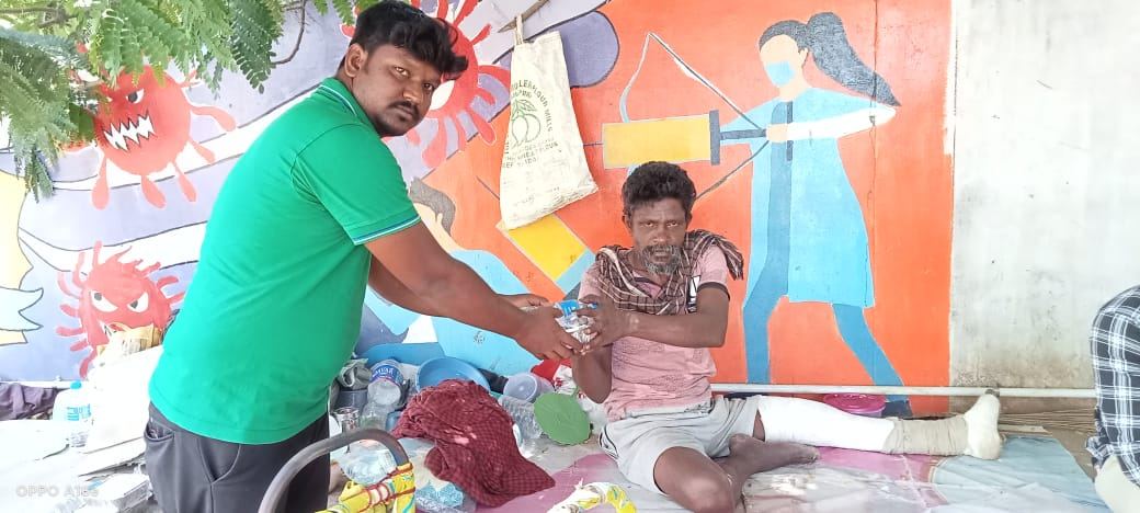 Free Food Distribution at Synthika Trust